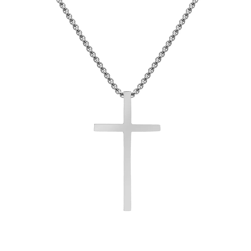 Casual Vacation Cross 304 Stainless Steel Plating 18K Gold Plated Men's
