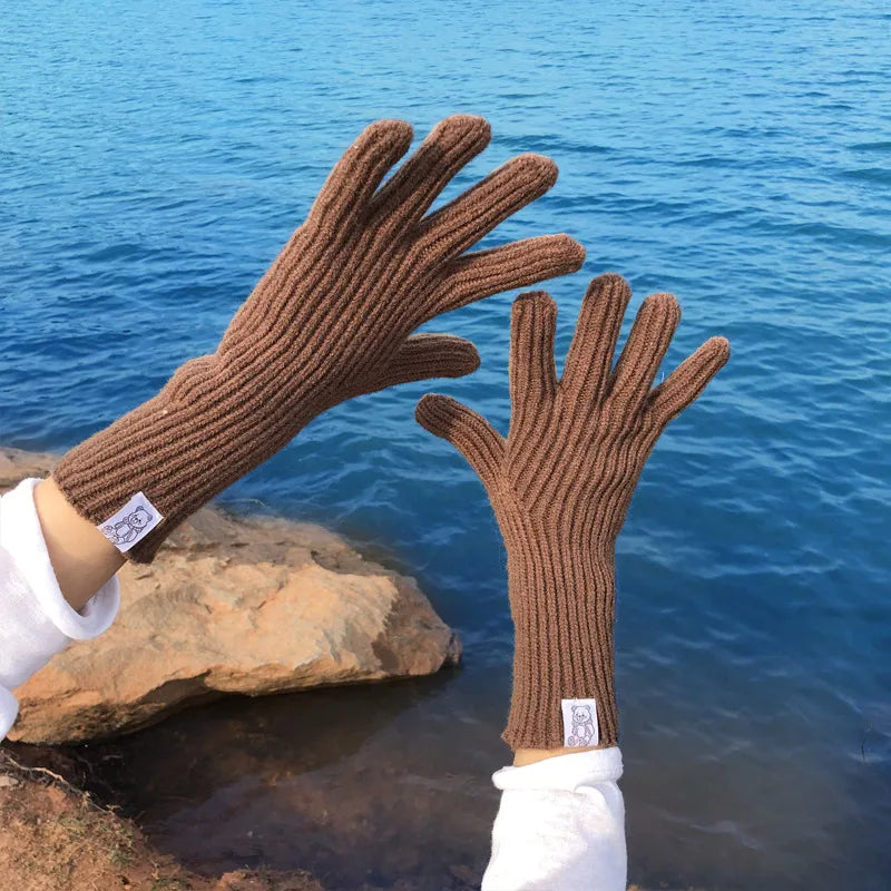 Women's Basic Modern Style Simple Style Solid Color Gloves