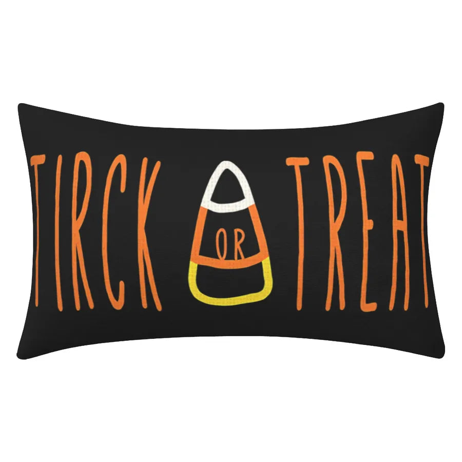 Halloween Cute Funny letter Ghost Polyester Pillow Cases Couch & Sofa Decor