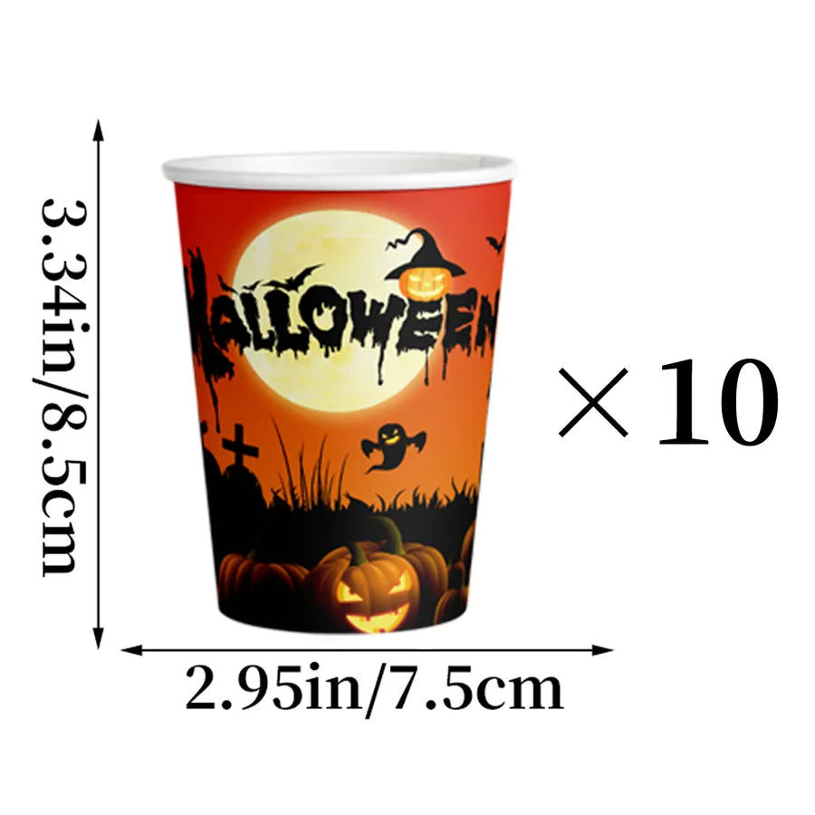 Halloween Cartoon Style Pumpkin Bat 1 Set