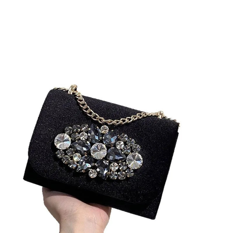 velvet Solid Color Square Evening Bags