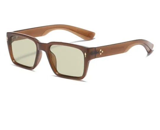 simple style solid color pc square full frame men's sunglasses