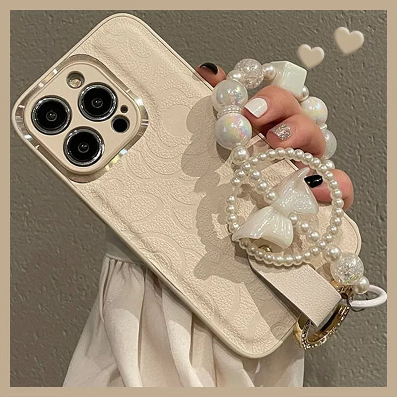 Pu Leather Flower Elegant Sweet Phone Cases Phone Accessories