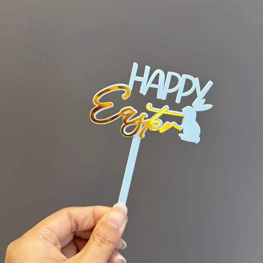 Easter Birthday Cute Rabbit Letter Acrylic Party Birthday Cake Decorating Supplies Party Supplies Cake Decorating Supplies 1 Piece