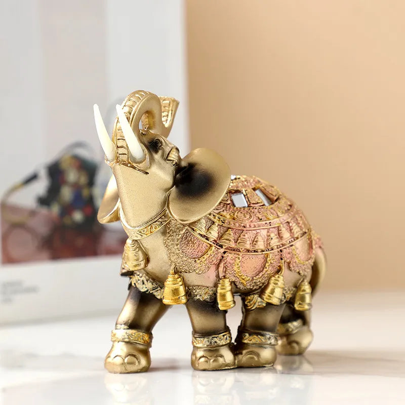 Retro Elephant Resin Ornaments Artificial Decorations