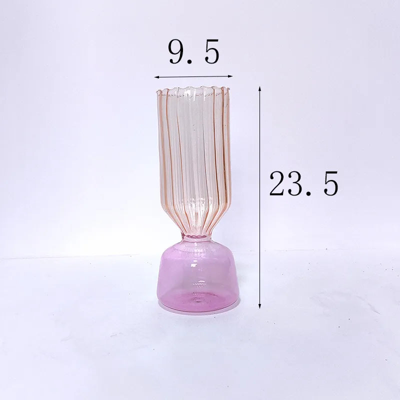 Casual Elegant Simple Style Solid Color Glass Vase Artificial Decorations
