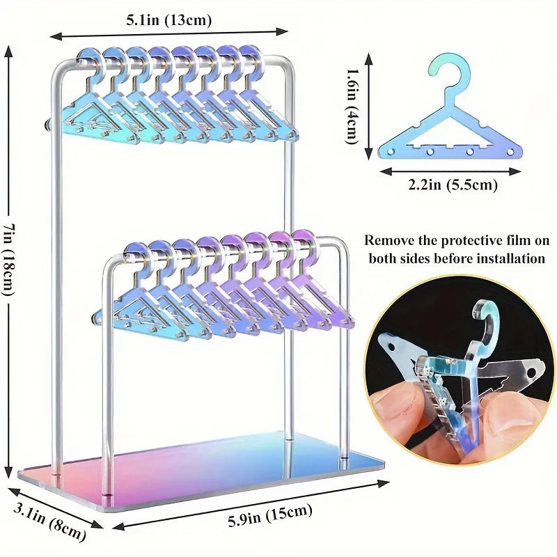 Hanging Personalized Earring Holder Acrylic Costume Frame Earrings Storage Display Rack
