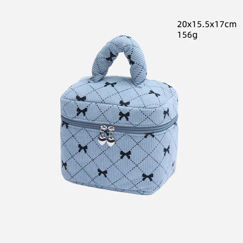Cute Bow Knot Cotton Square Makeup Bags & Storage