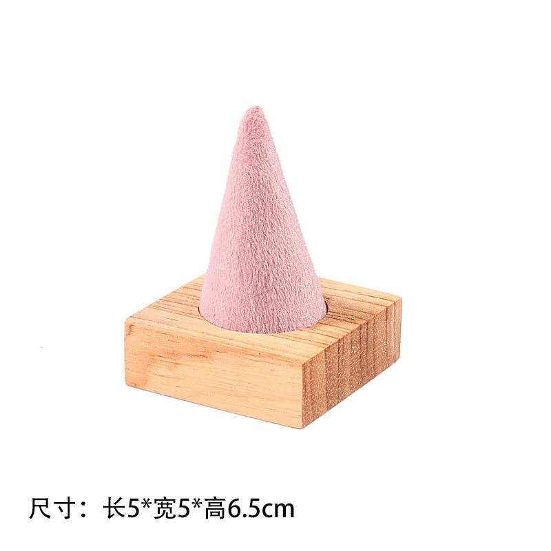 1 Piece solid wood Flannel Cute Modern Style Geometric Jewelry Display