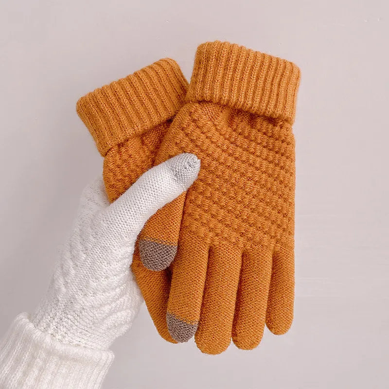 unisex simple style solid color gloves 1 set
