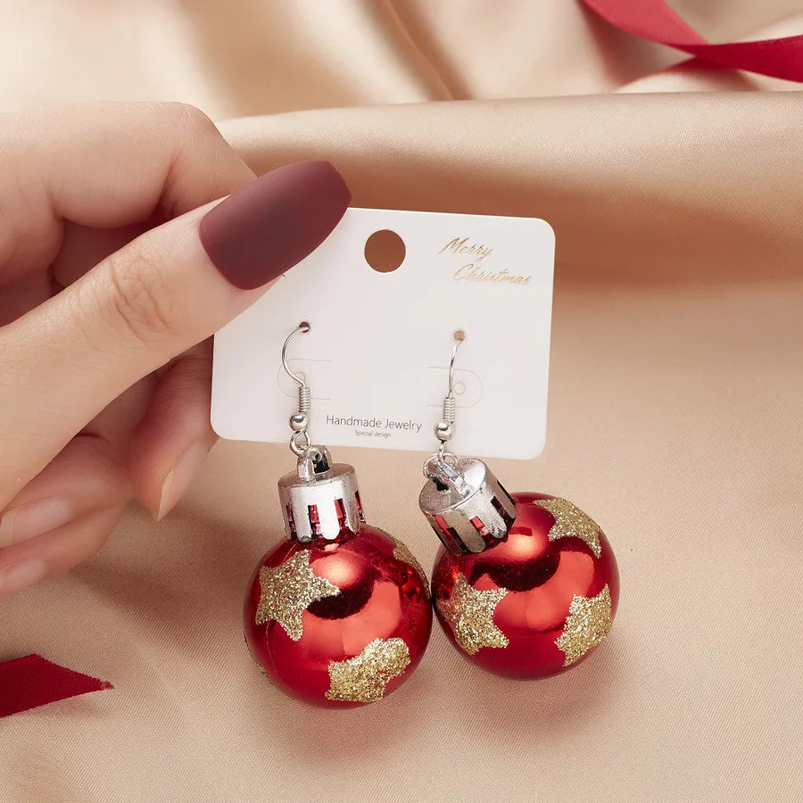 1 Pair Fashion Snowflake Plating Resin Drop Earrings