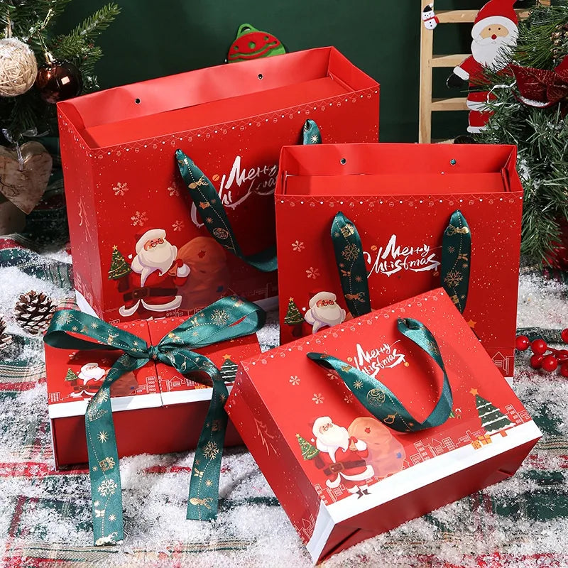 Christmas Gift Box Creative Double Door Red Warmth Cup Scarf Candy Gift Box For Peaceful Night Hand Warmer Snack Storage