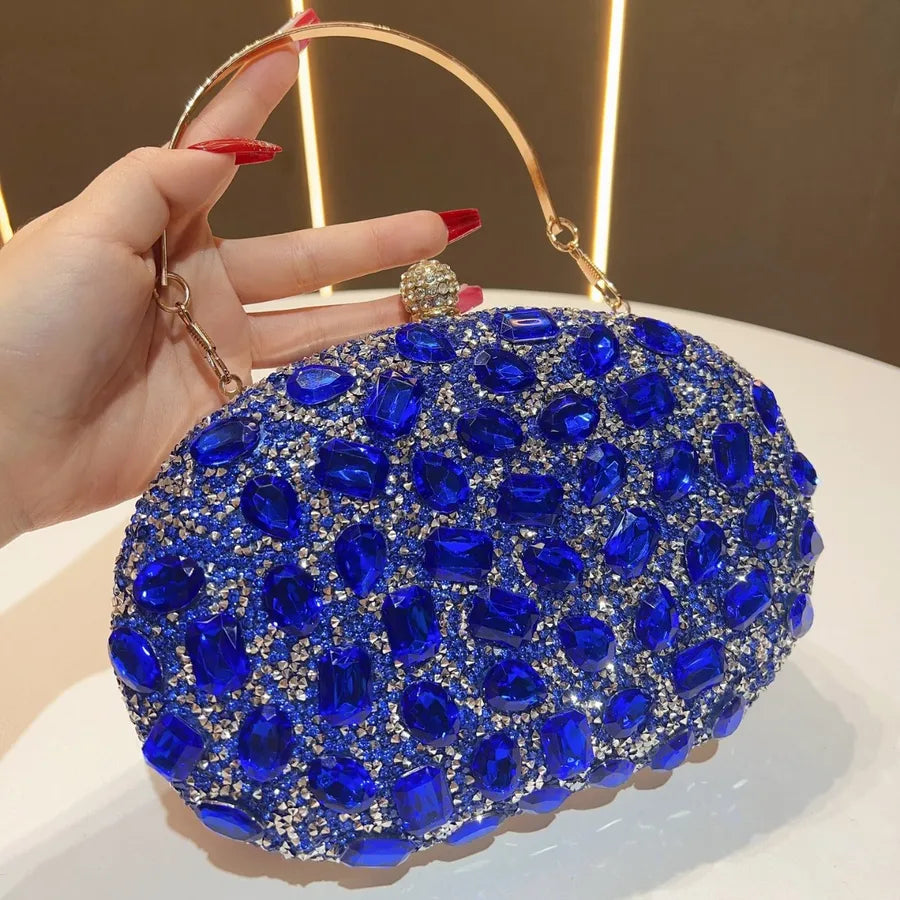 Fashionable Diamond Embedded Evening Bag Women's Clutch Shoulder Crossbody Bag Elegant Dinner Party Handbag Stylish Wallet