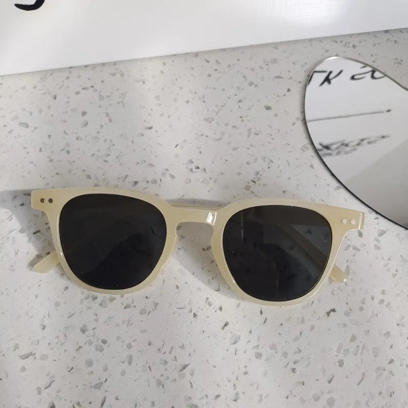Simple Style Cool Style Solid Color UV400 Protection Resin Special-Shaped Mirror Full Frame Kids Sunglasses