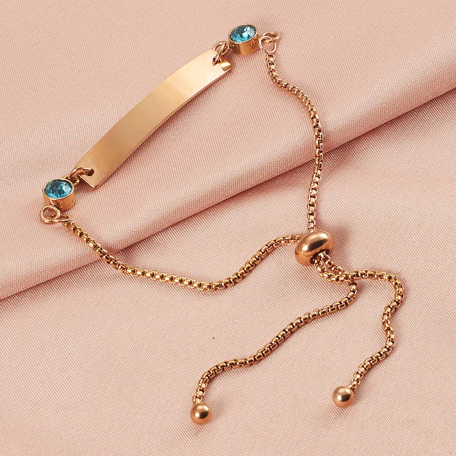 IG Style Simple Style Geometric 304 Stainless Steel Belcher Chain ID Bracelet In Bulk