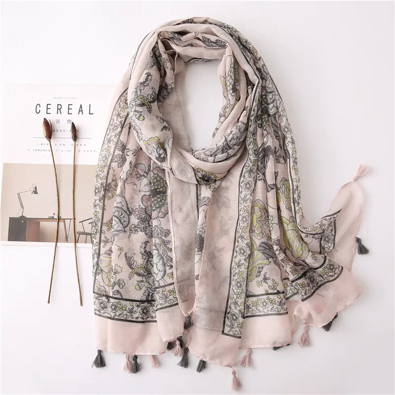 new scarf retro stitching bohemian cashew print silk scarf sunscreen yiwu wholesales