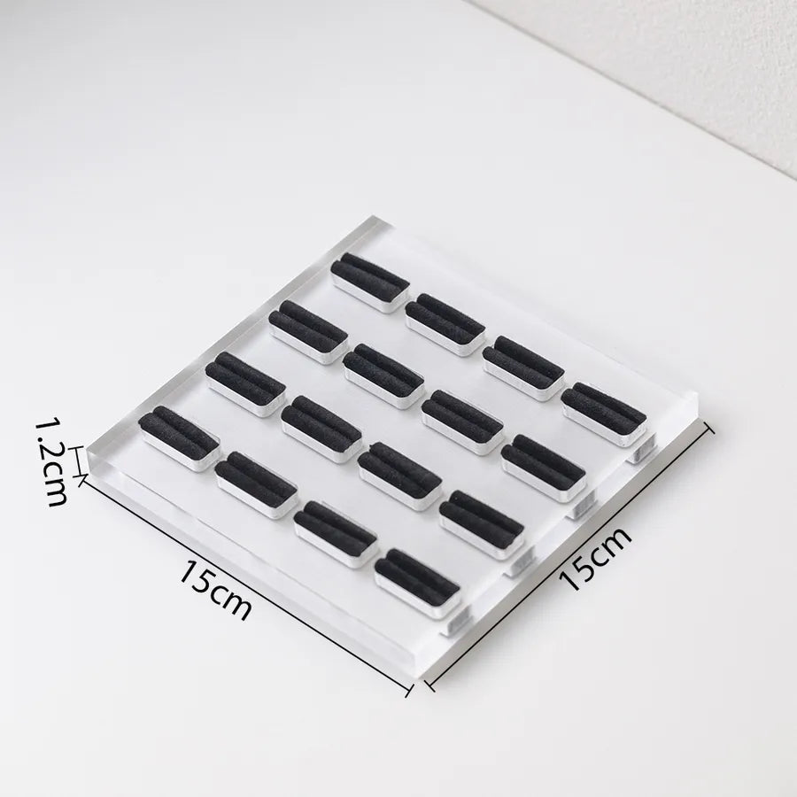 Acrylic Jewelry Ring Display Stand Combination Nordic Style Plate Base For Photography Props Storage Showcase Holder