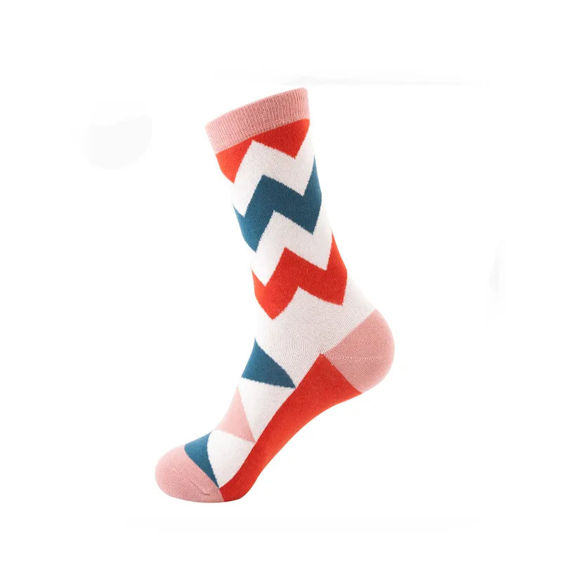 Unisex Cute Modern Style Stripe Pineapple Shark Cotton Jacquard Ankle Socks A Pair