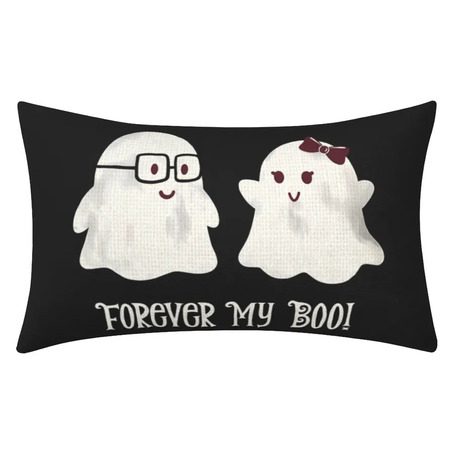 Halloween Cute Funny letter Ghost Polyester Pillow Cases Couch & Sofa Decor