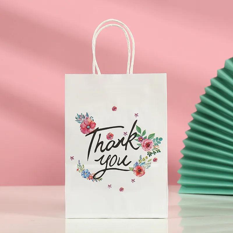 thanksgiving sweet heart shape kraft paper party gift bags