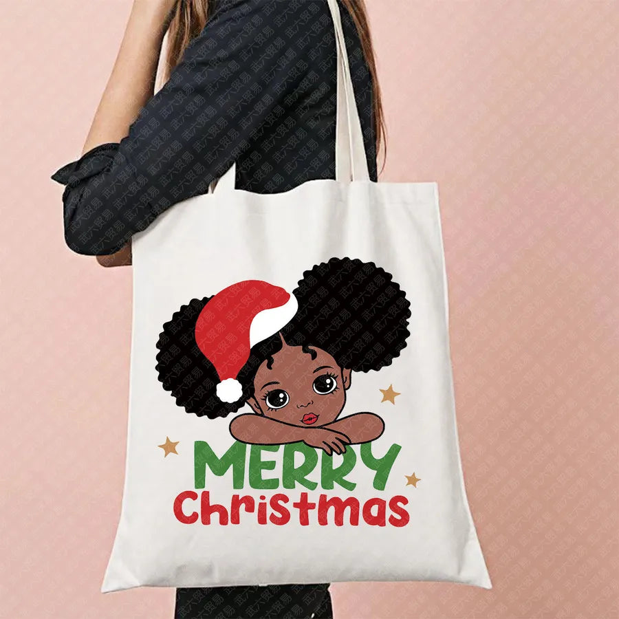 Scary Cat Halloween Pumpkin Pattern Canvas Tote Bag Reusable Shopping Bag Large Square Shape Double Shoulder Strap Tote Bag