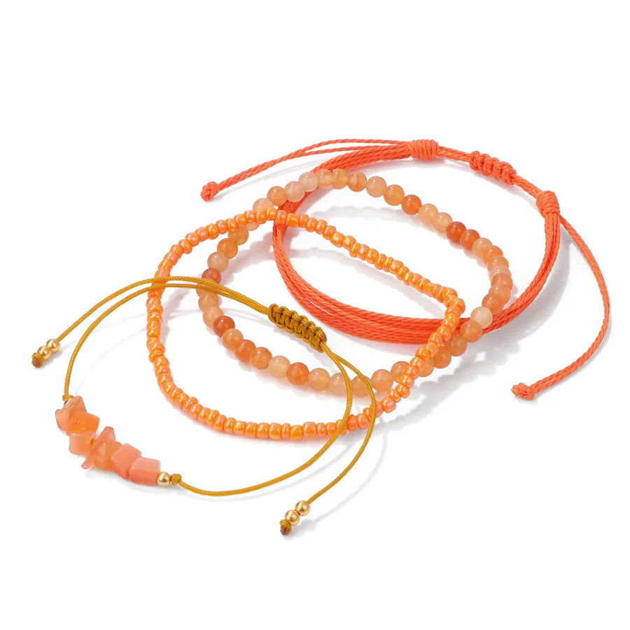 Elegant Geometric natural stone Crystal Seed Bead Bracelets In Bulk