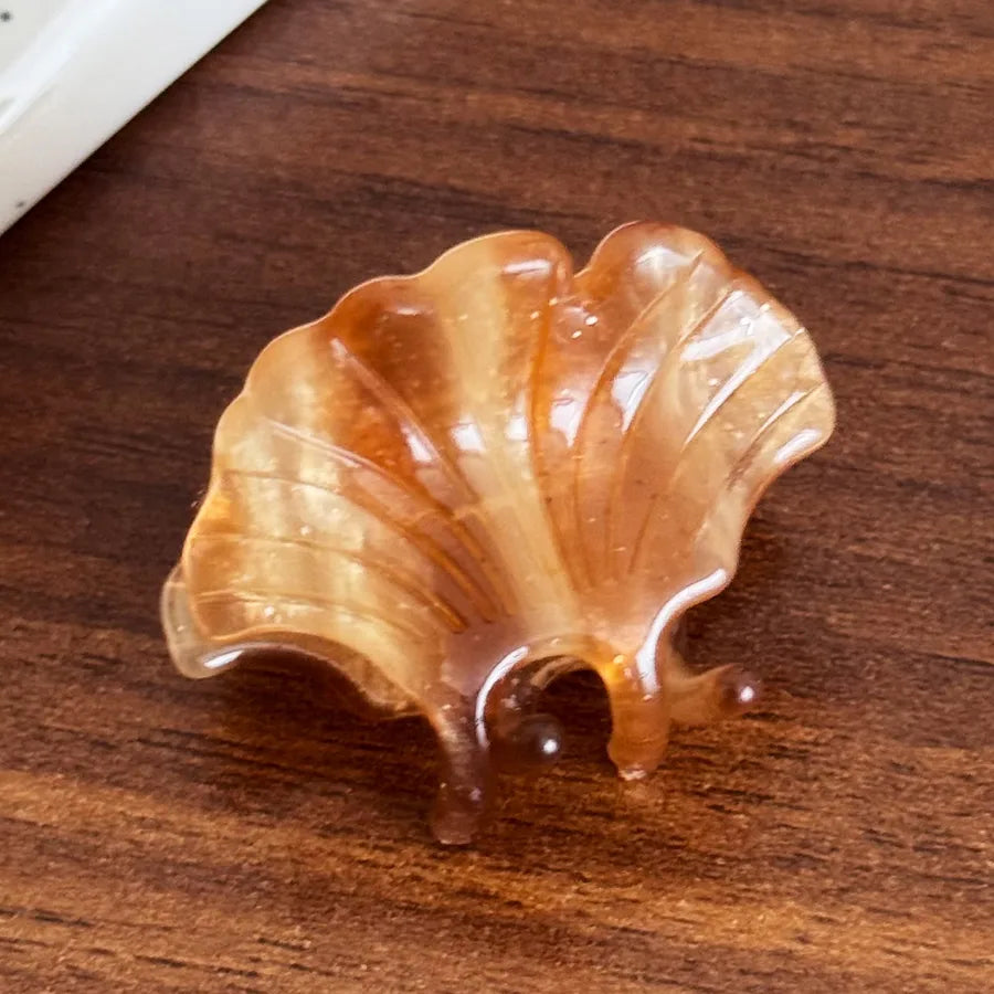 Mini Acetate Ginkgo Leaf Hair Clips Versatile Cute Hair Accessories Side Ponytail Holders Hair Decorations For Women Casual Style