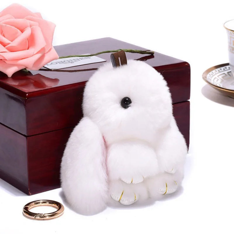 Simple Style Rabbit Artificial Wool Handmade Bag Pendant