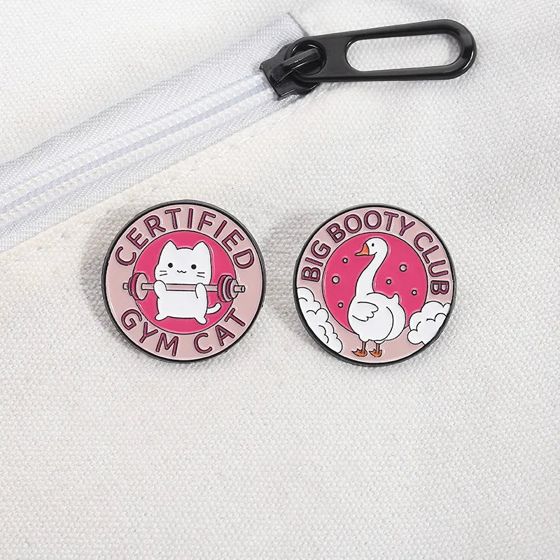 Creative Cartoon Cute Badger Mouse Hedgehog Goose Crow Dinosaur Alloy Baked Paint Shoe Cap Clothes Brooch Pin Children's Unisex
