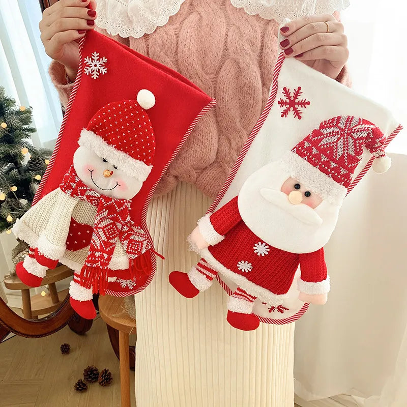 Christmas Fashion Santa Claus Snowman Nonwoven Party Christmas socks