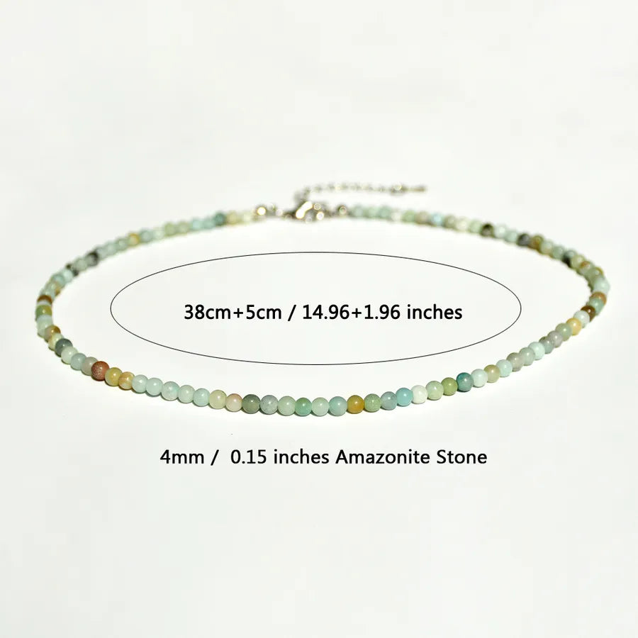 Stainless Steel natural stone Silver Plated Casual Hawaiian Geometric Necklace
