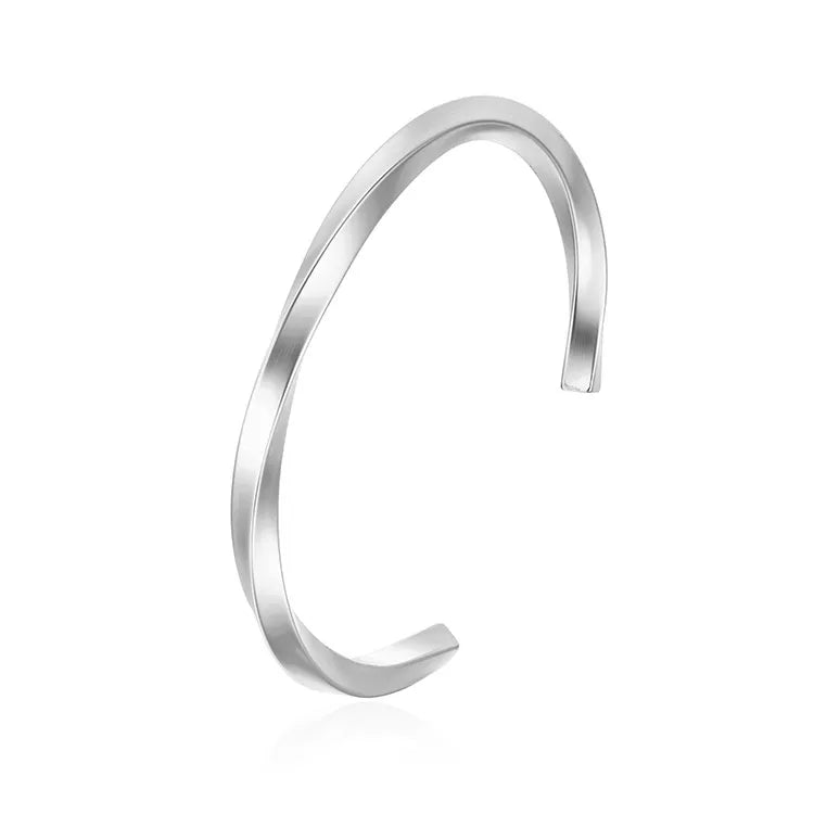 Retro Classic Style Geometric Flower 304 Stainless Steel Bangle In Bulk