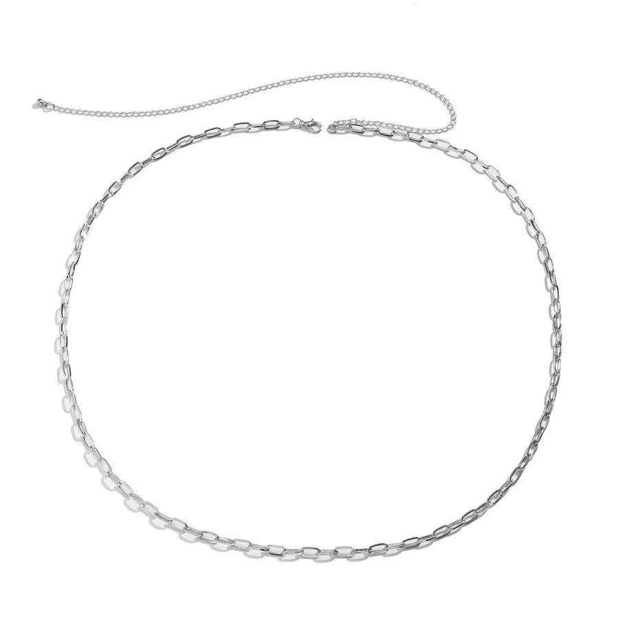Sexy Personality Pclip Chain Waist Chain Fashion Simple Personality Hip-hop Single-layer Body Chain for Women