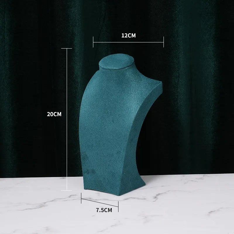 1 Piece Wood Flannel Simple Style Solid Color Jewelry Display Bust