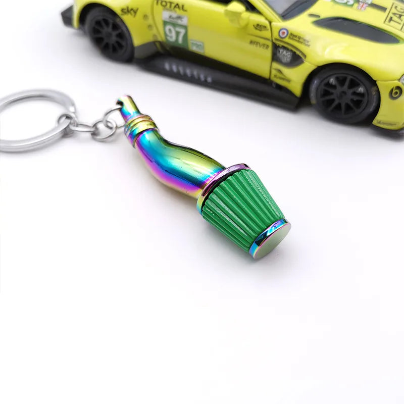simple style brake disc turbine air filter zinc alloy unisex keychain