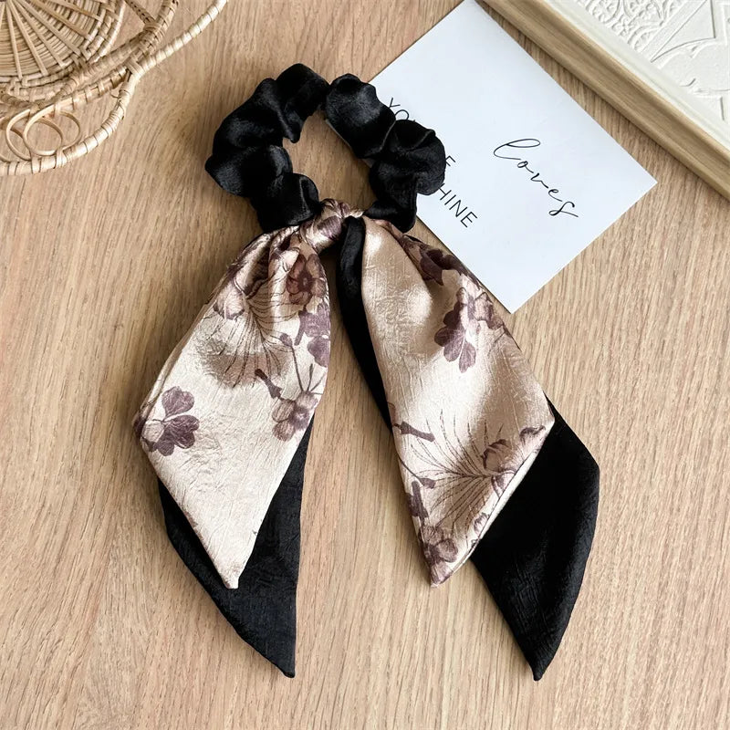 Elegant Sweet Women's Printing satin Hair Band