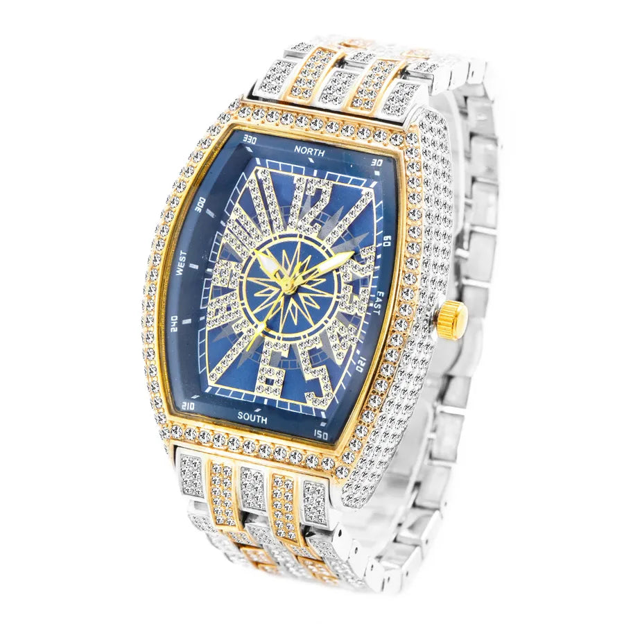 Fashion Geometric Butterfly Double Snap Quartz Men's Watches