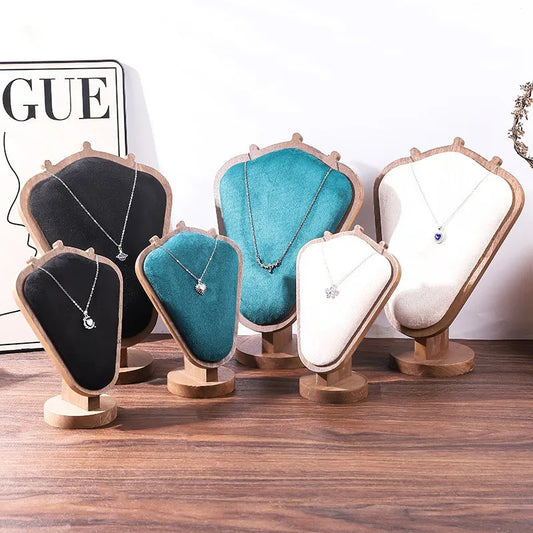 1 Piece solid wood Classic Style Solid Color Jewelry Display