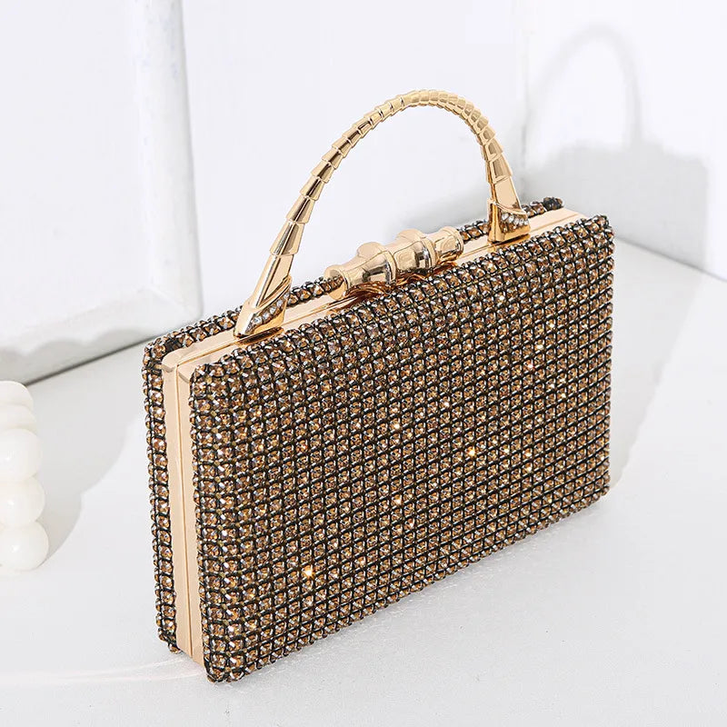 Silver Black Red Pu Leather Solid Color Square Evening Bags