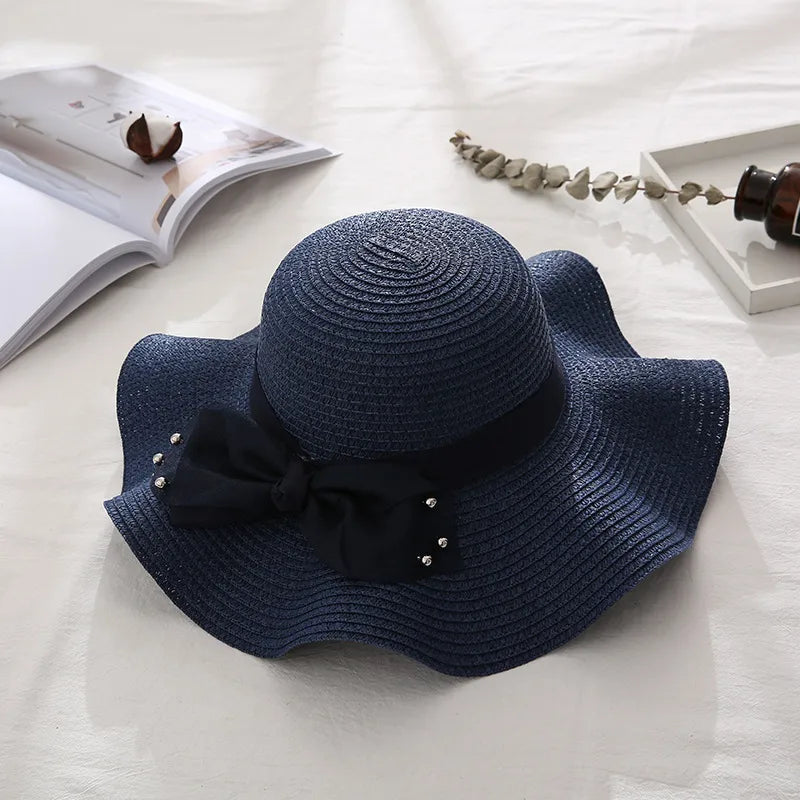 Women's Korean Style Flower Flowers Side Of Fungus Straw Hat