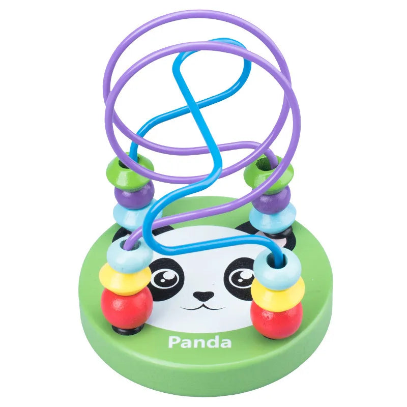 Children's eight-tone harp threading clock rainbow tower four sets of column shape plate twist insect baby educational toys wholesale