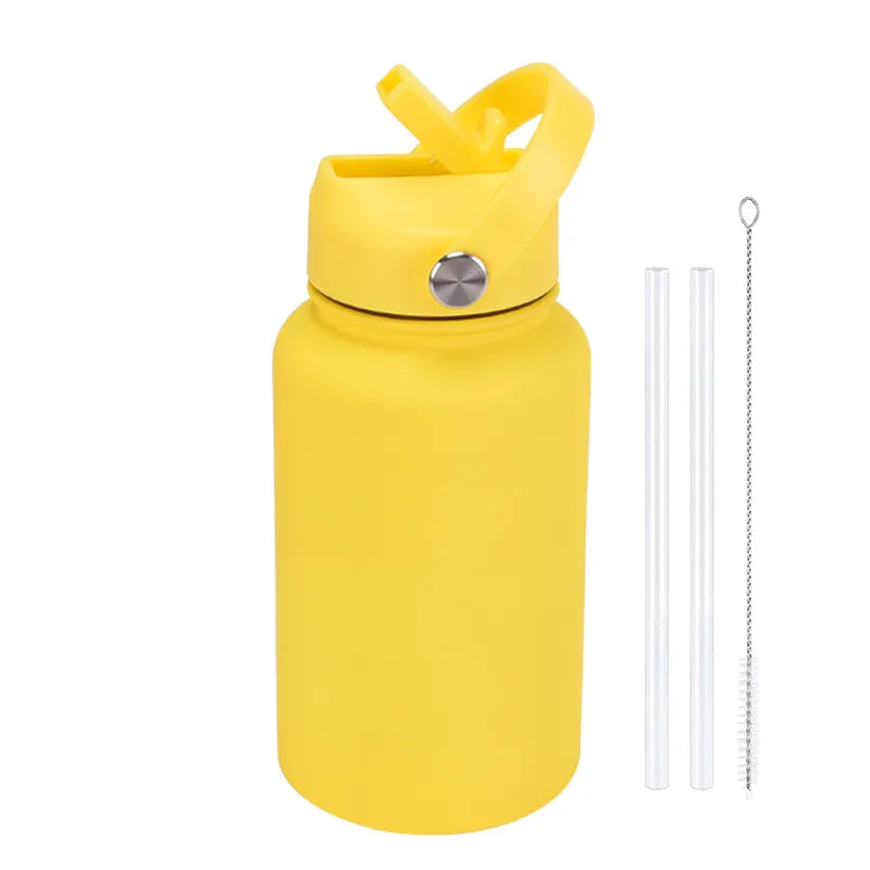 casual solid color stainless steel water bottles