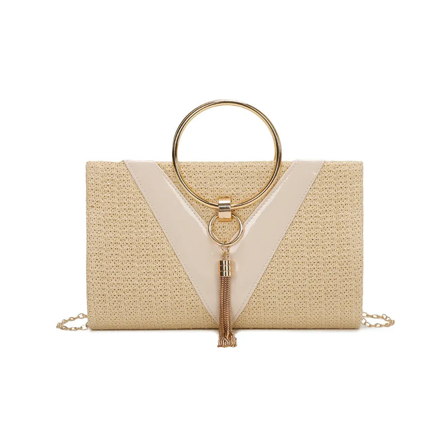 Women's Straw Geometric Elegant Streetwear Square Magnetic Buckle Handbag Evening Bag Straw Bag