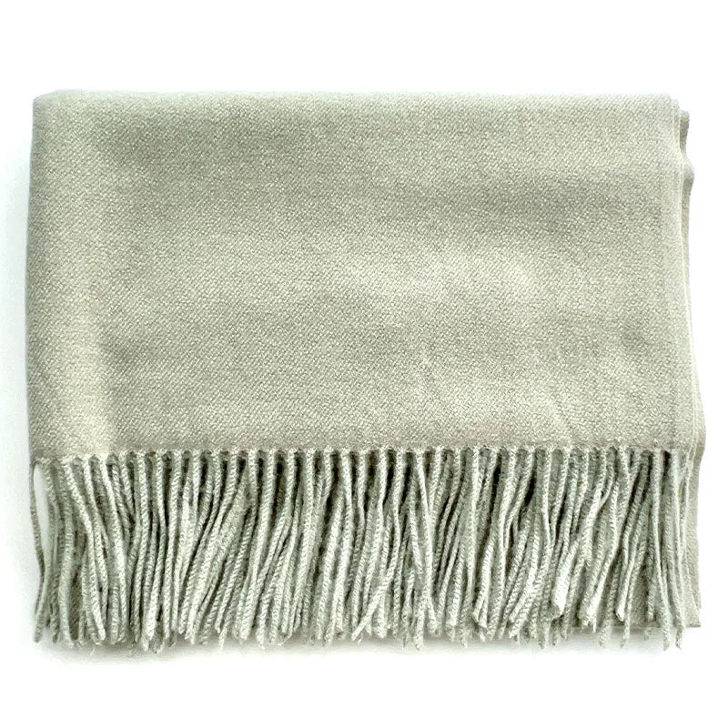 women's simple style solid color imitation cashmere scarf