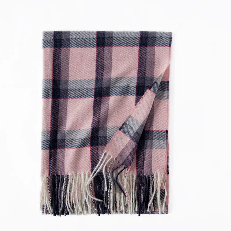 Unisex Vintage Style Simple Style Plaid Polyester Scarf