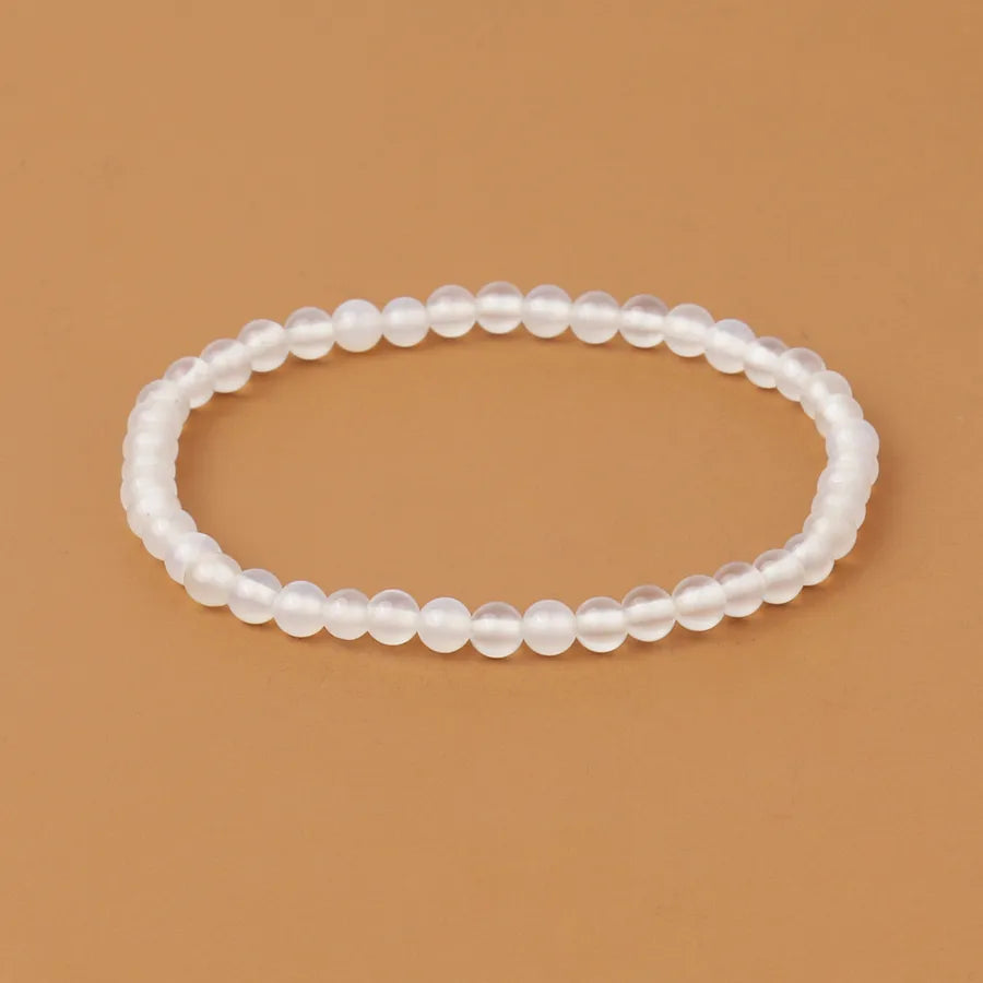 Explosions 4mm Natural Stone Mini Energy Bracelet Women's Gone Beads Semi-precious Stacked Jewelry Bracelet