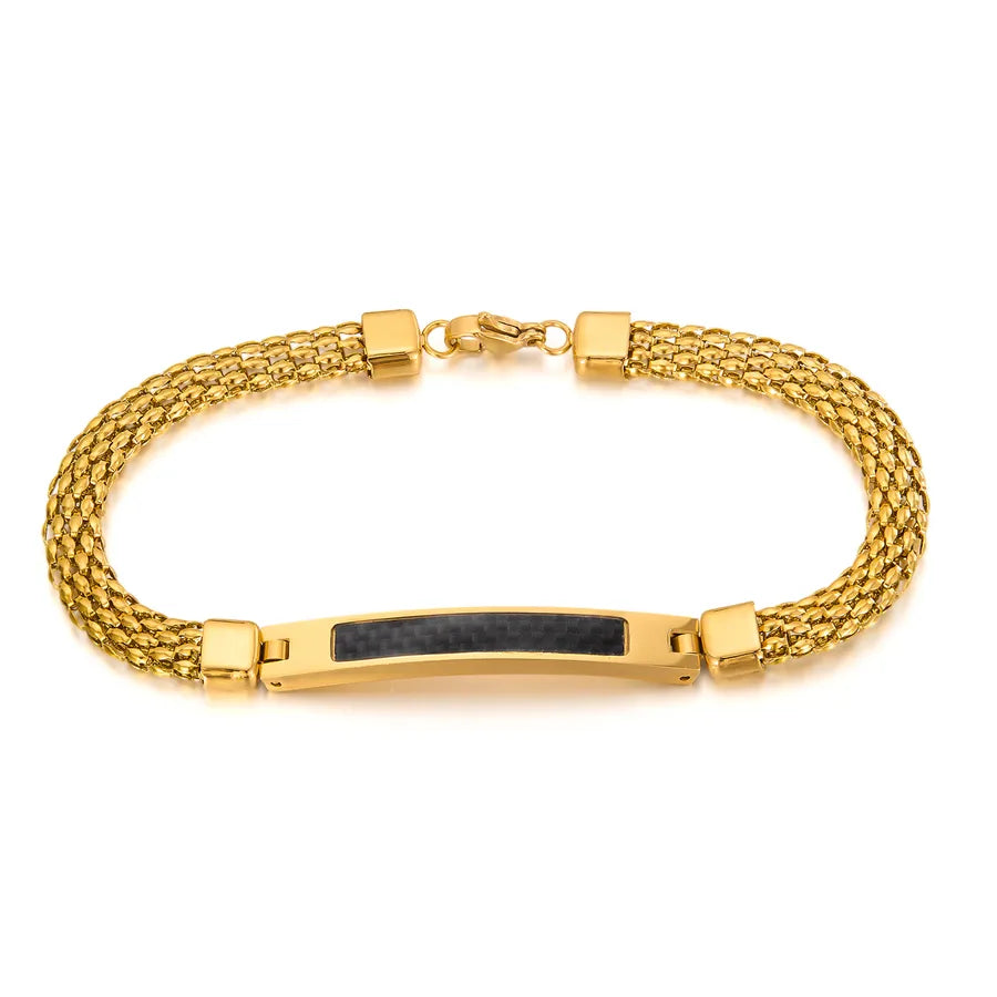 Hip-Hop Vintage Style Simple Style Geometric 304 Stainless Steel Men's Bracelets Men Chain Bracelets