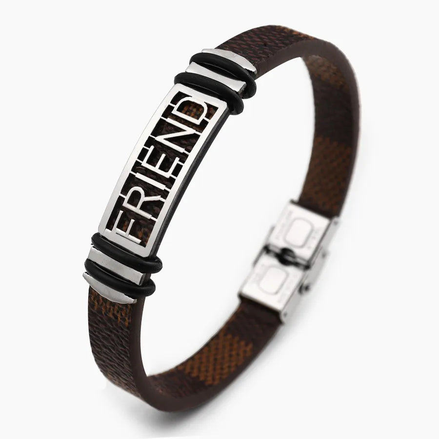 Retro Punk Animal rope Titanium Steel Plating Men's Bangle Men Cord & Leather Bracelets
