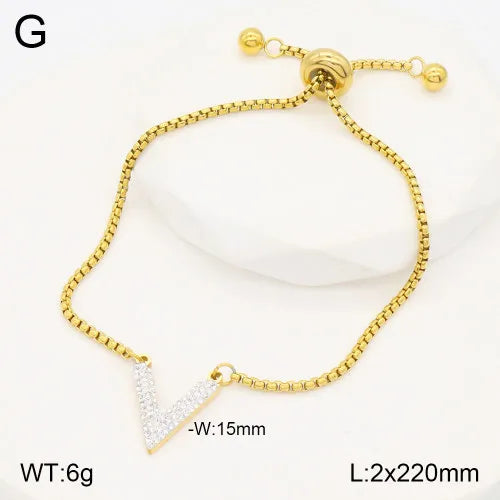 Casual Elegant Circle 304 Stainless Steel Beaded 18K Gold Plated box chain Bracelets In Bulk