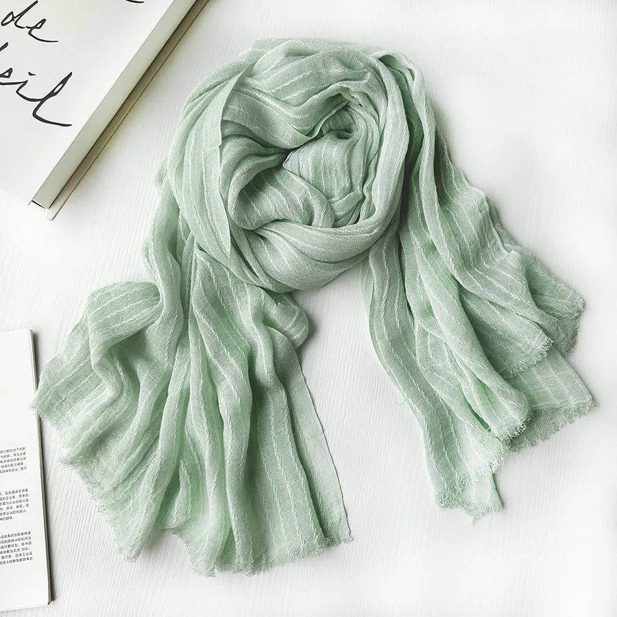 women's elegant gradient color cotton scarves & gloves